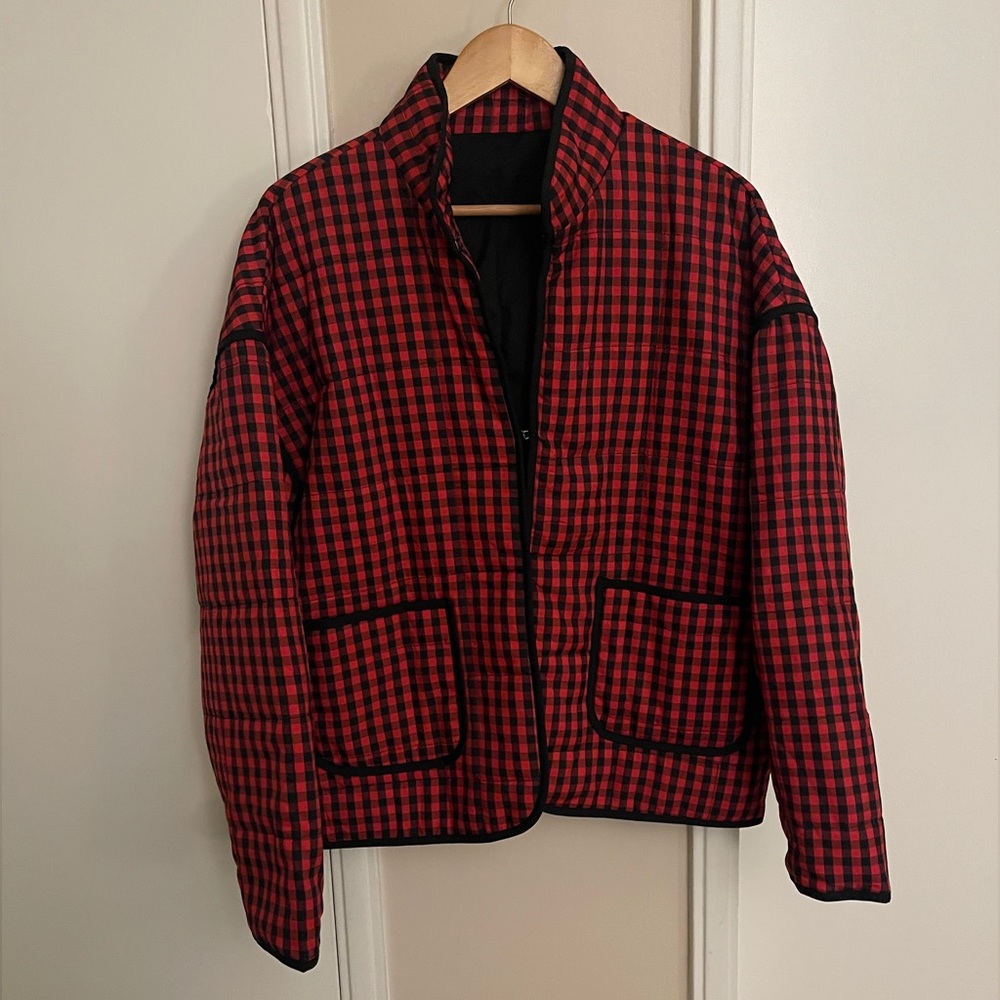 Women's Cropped Quilted Jacket Floral Printed LightWeight Padded Puffer Coat